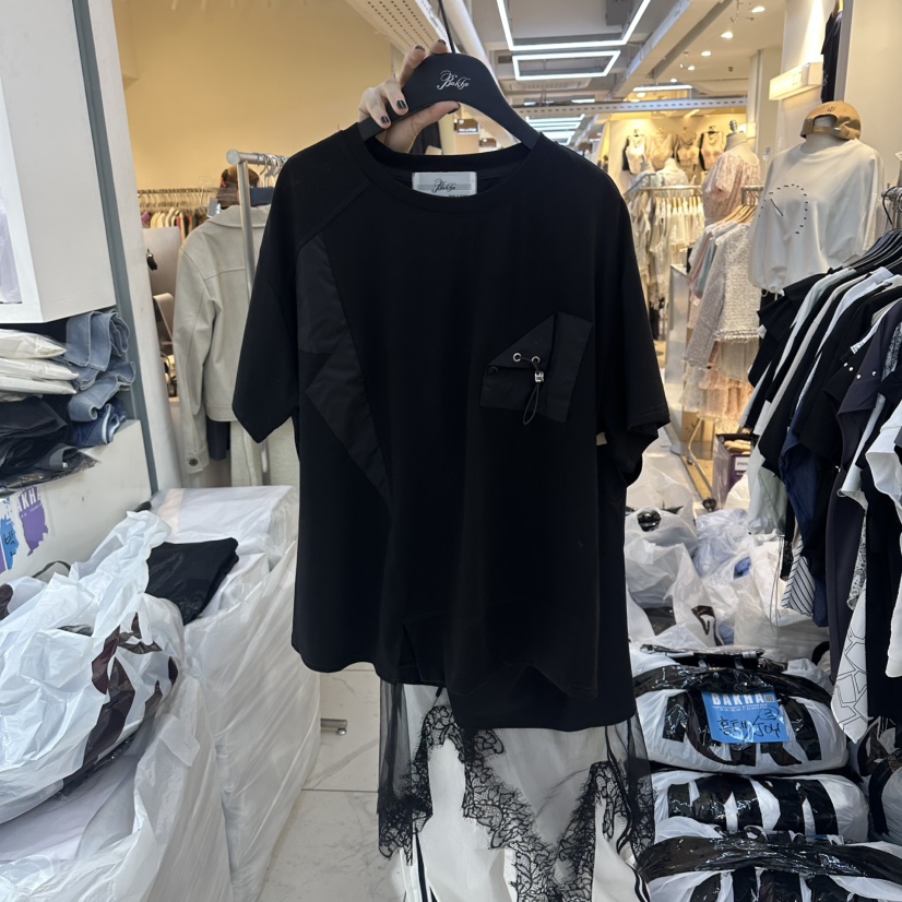 空韓國東大門直郵女裝新款推薦時尚26春夏熱賣人氣T恤口袋BAKHAT恤圖色2