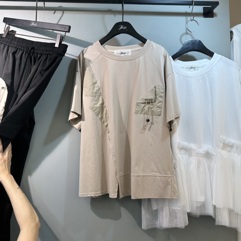 空韓國東大門直郵女裝新款推薦時尚26春夏熱賣人氣T恤口袋BAKHAT恤圖色3