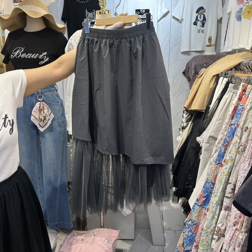 COCO HOLIC韓國東大門代購女裝新款人氣推薦長裙不對稱雪紡COCO HOLIC長裙