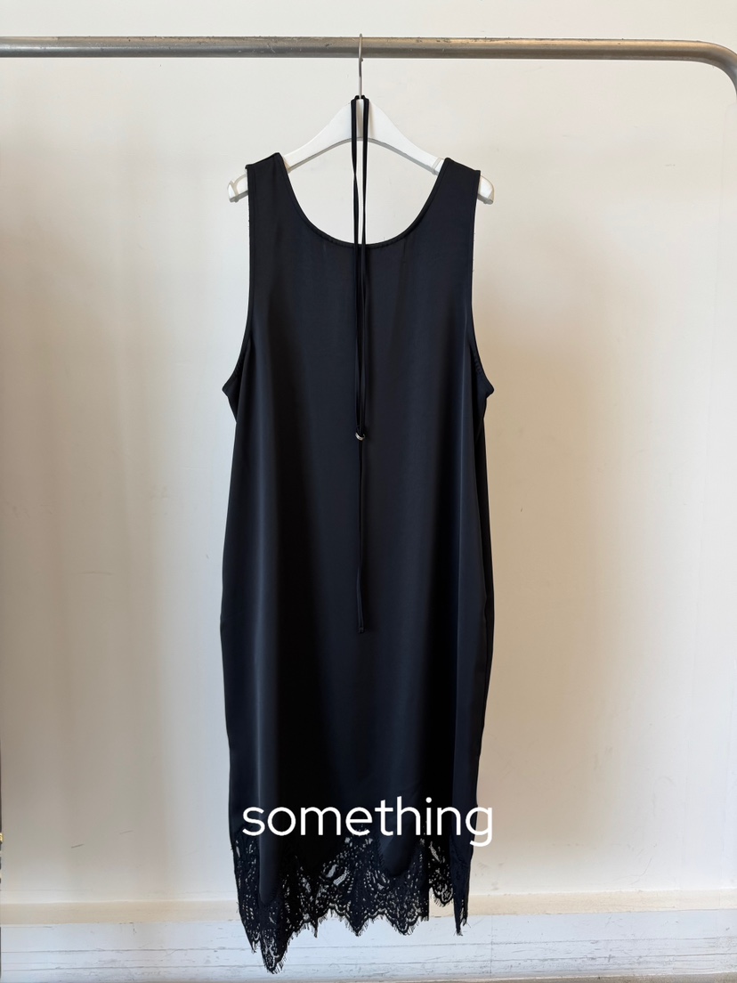 SOMETHING-L/FANCY韓國直郵女裝新款休閑連衣裙含腰繩緞面SOMETHING-L/FANCY連衣裙圖色3