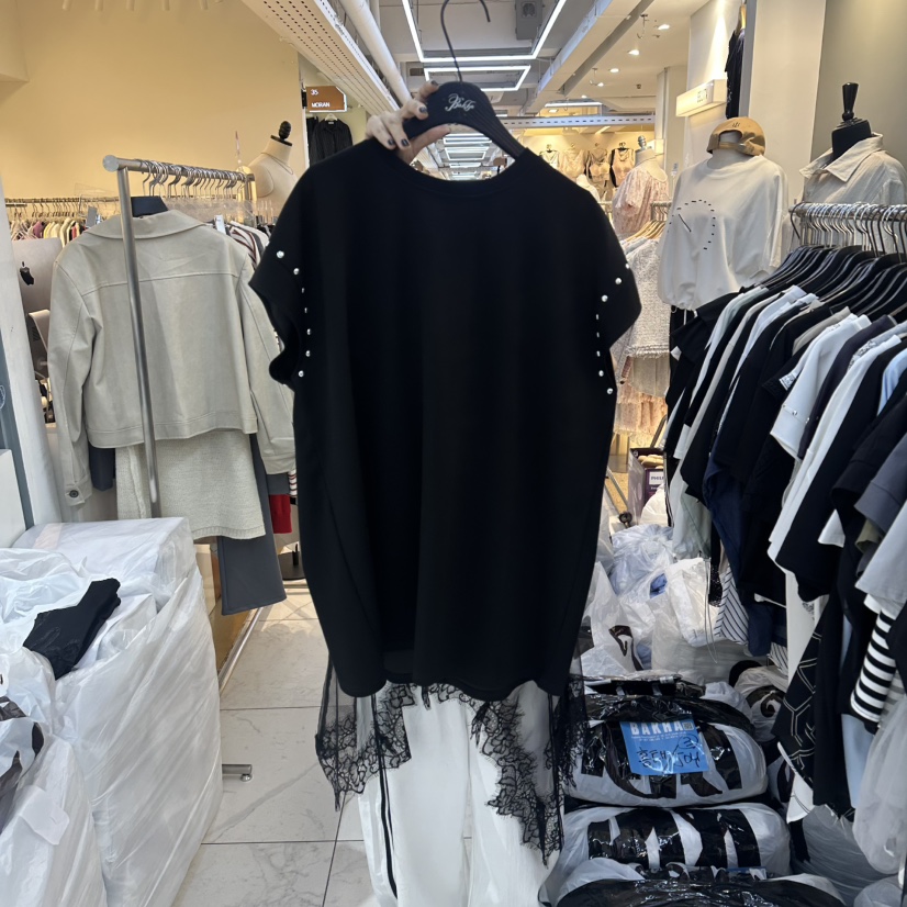 空韓國東大門代購女士新品休閑時尚推薦26春夏人氣熱賣T恤BAKHAT恤圖色3黑色