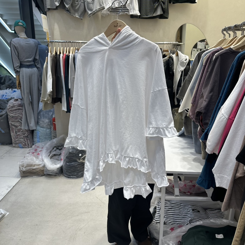 REPLAY韓國東大門代購女士新款職業時尚休閑26春夏T恤毛絨REPLAYT恤圖色1