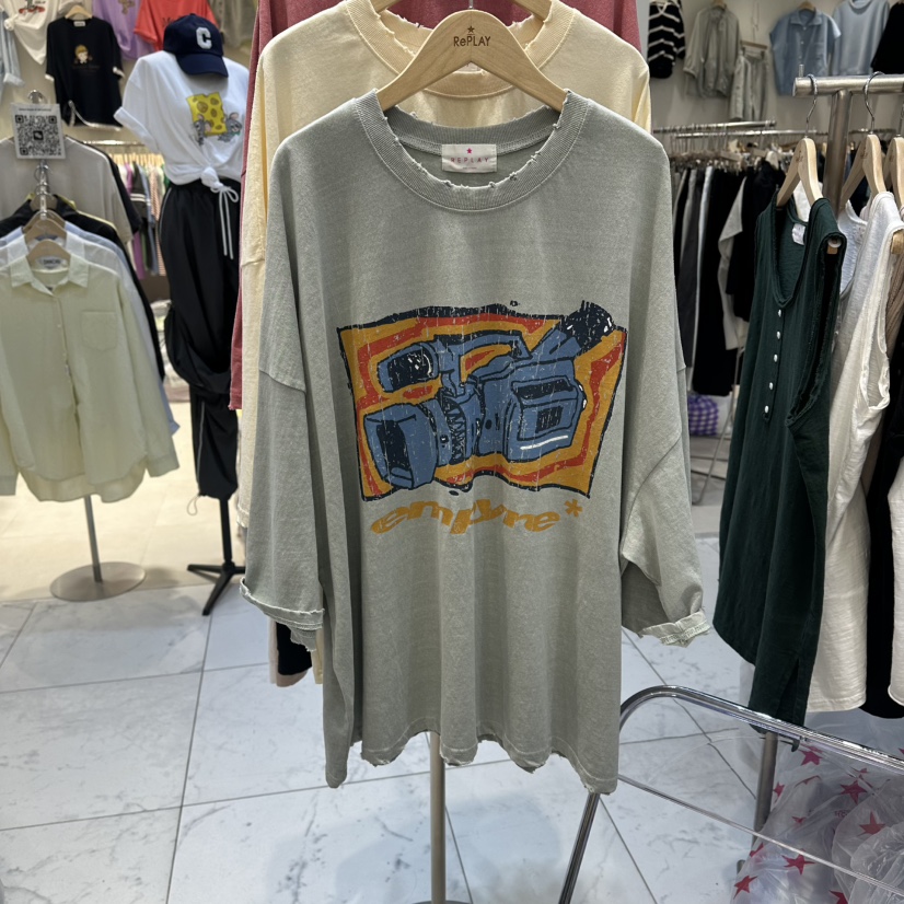 REPLAY韓國代購女士新款休閑人氣26夏季職業推薦時尚26春夏T恤REPLAYT恤圖色1