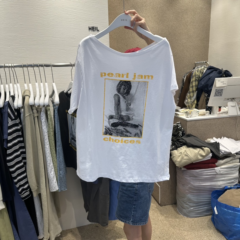 HEIL韓國代購女士新品休閑熱賣推薦人氣時尚26夏季26春夏T恤HEILT恤圖色1