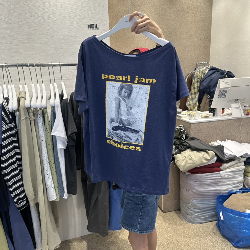 HEIL韓國代購女士新品休閑熱賣推薦人氣時尚26夏季26春夏T恤HEILT恤圖色3