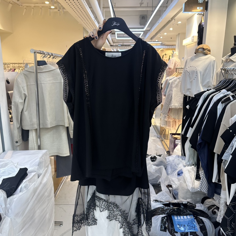 空韓國直郵女士新款推薦人氣26夏季時尚熱賣休閑26春夏T恤BAKHAT恤圖色2