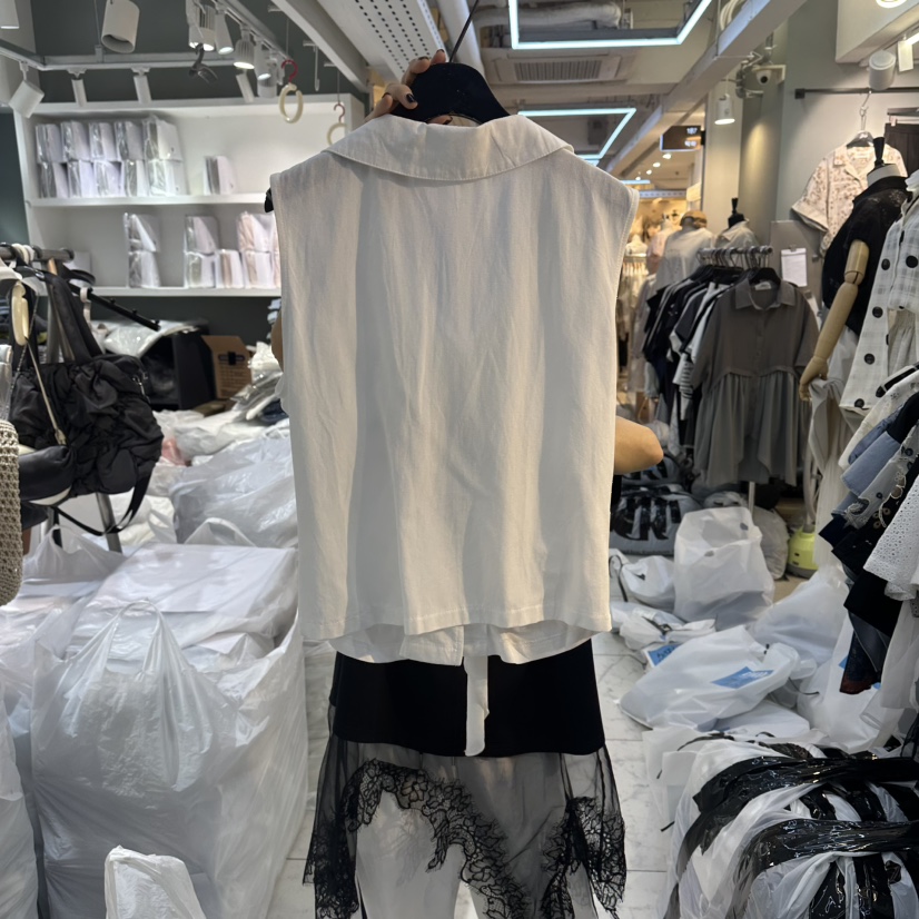 空韓國直郵女裝新款熱賣26春夏人氣推薦職業吊帶背心荷葉邊BAKHA吊帶/背心