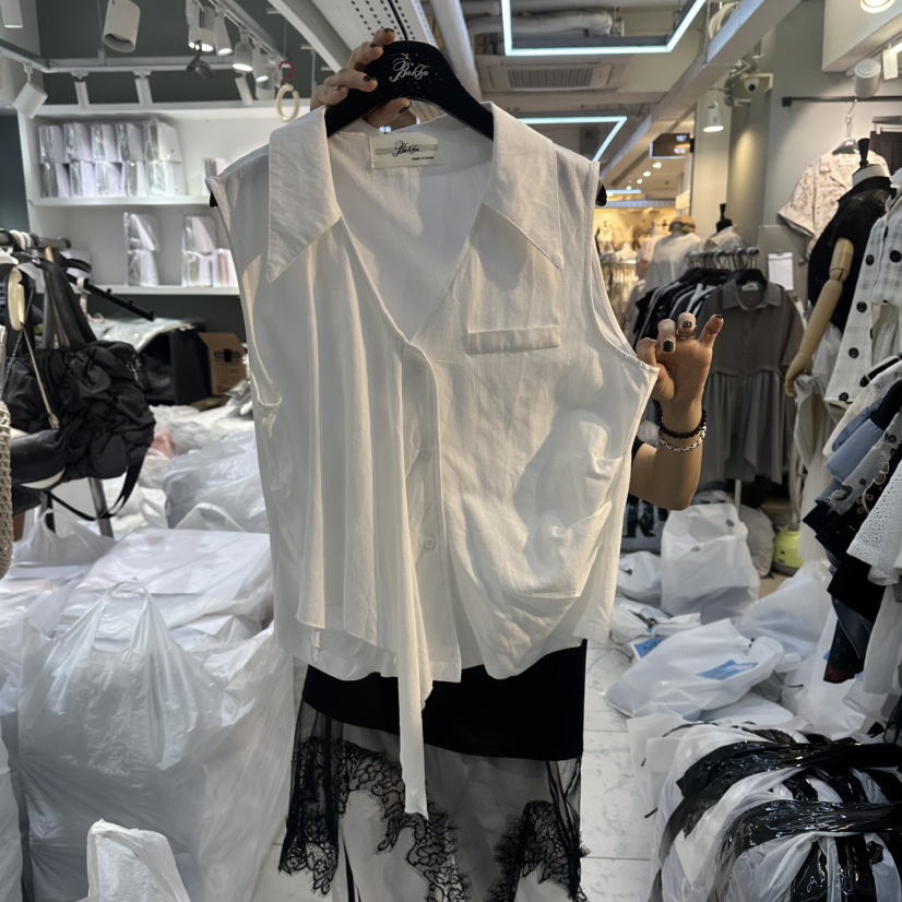 空韓國直郵女裝新款熱賣26春夏人氣推薦職業吊帶背心荷葉邊BAKHA吊帶/背心圖色1