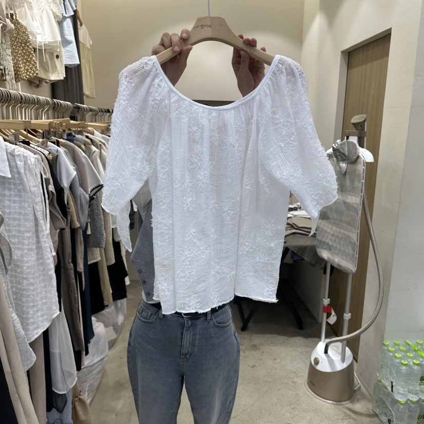 HOLYBANANA韓國直郵實拍女裝新品時尚26夏季推薦襯衫蕾絲衫groovy.H/HOLYBANANA襯衫/蕾絲衫圖色2