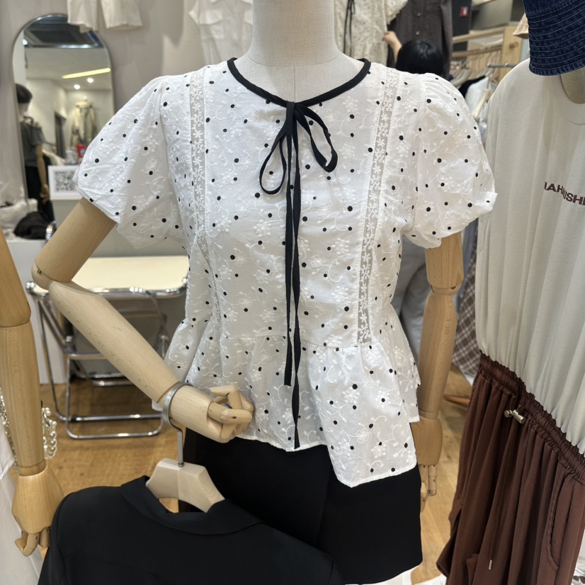 THE MOST-Q韓國代購女士新品推薦職業熱賣休閑襯衫蕾絲衫THE MOST襯衫/蕾絲衫圖色2白色