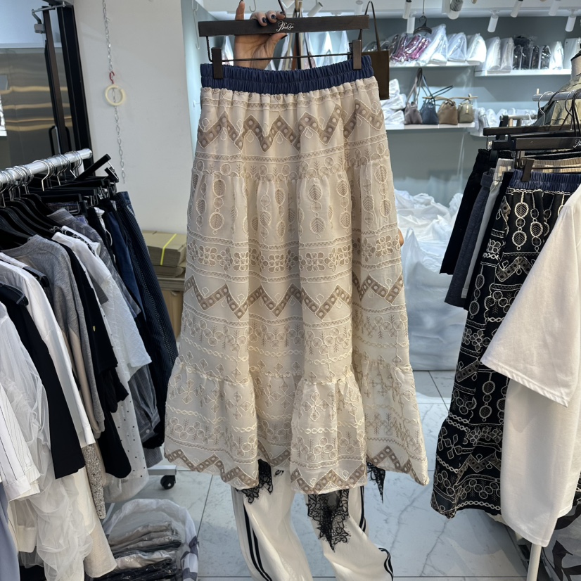 空東大門實拍韓國女士新品職業推薦熱賣人氣26夏季長裙刺繡BAKHA長裙圖色3