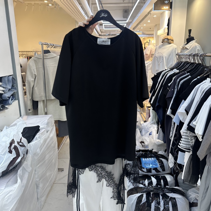 空韓國東大門代購女裝新款時尚26春夏熱賣職業26夏季休閑T恤BAKHAT恤圖色3