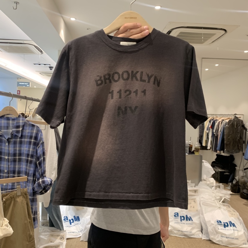 SELF SERVICE韓國東大門直郵女裝新款26春夏熱賣職業T恤SELF SERVICET恤圖色1