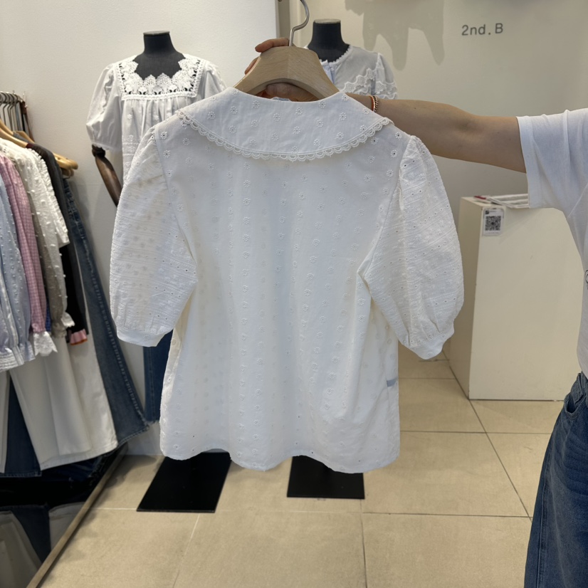 2nd B-S韓國東大門代購女士新款推薦熱賣26春夏襯衫蕾絲衫2nd B-S襯衫/蕾絲衫