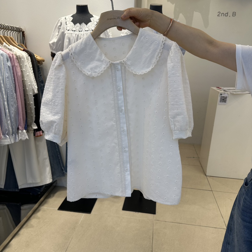 2nd B-S韓國東大門代購女士新款推薦熱賣26春夏襯衫蕾絲衫2nd B-S襯衫/蕾絲衫圖色1米色