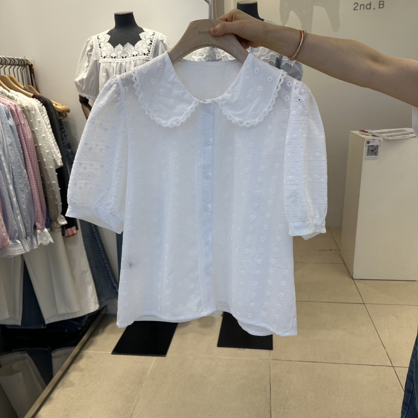 2nd B-S韓國東大門代購女士新款推薦熱賣26春夏襯衫蕾絲衫2nd B-S襯衫/蕾絲衫圖色2白色