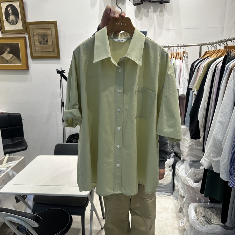 MODS-Q韓國代購女士新品職業人氣熱賣26春夏襯衫蕾絲衫寬松MODS-Q襯衫/蕾絲衫圖色2