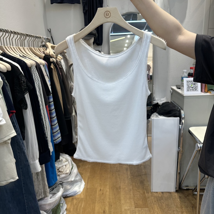 THE MOST-Q韓國代購女士新品人氣時尚26春夏熱賣吊帶背心THE MOST吊帶/背心圖色2白色