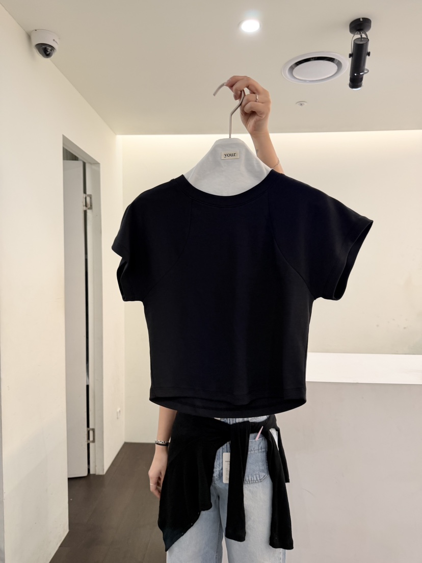 YOUR-P韓國東大門直郵女裝新品休閑人氣26夏季熱賣推薦T恤YOUR-PT恤圖色4黑色