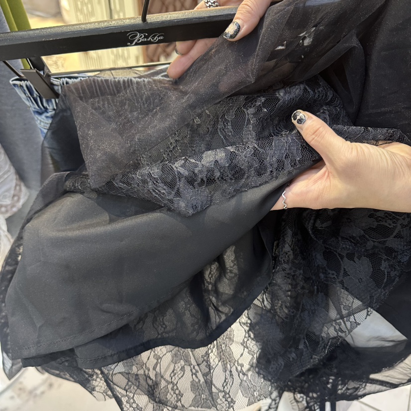 空東大門實拍韓國女裝新款時尚休閑人氣職業推薦長裙蕾絲BAKHA長裙