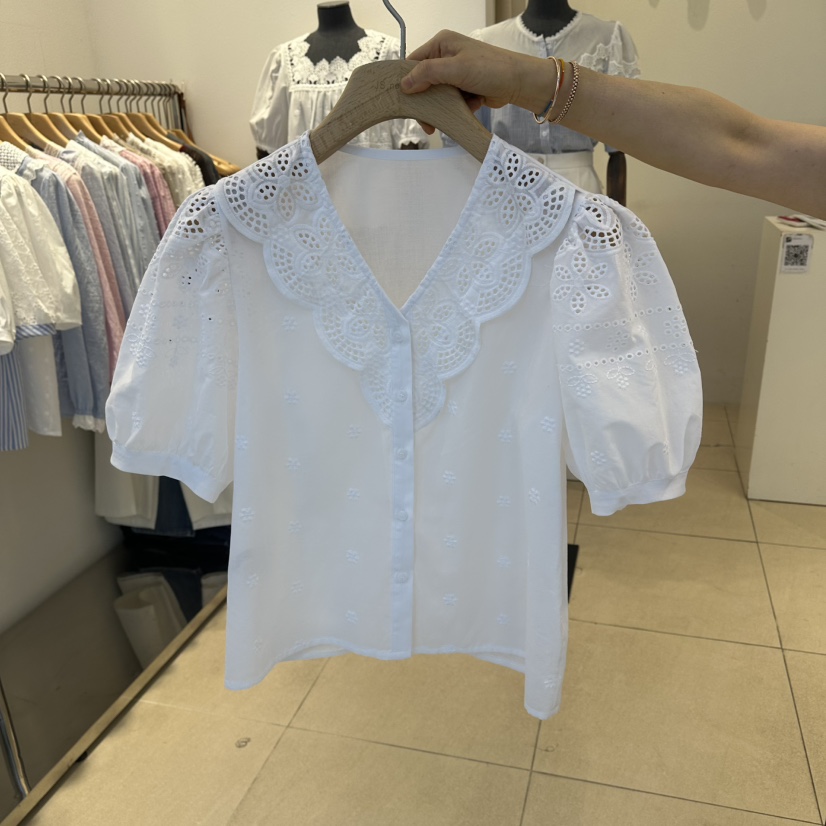 2nd B-S韓國直郵女裝新款26春夏人氣推薦襯衫蕾絲衫刺繡2nd B-S襯衫/蕾絲衫圖色2