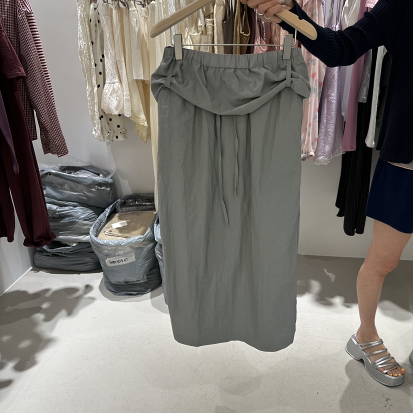 CONNAUGHT/DAILYJUD韓國直郵女裝新品26春夏半身裙中短裙腰帶褶皺長款CONNAUGHT/DAILYJUD半身裙/中短裙圖色2