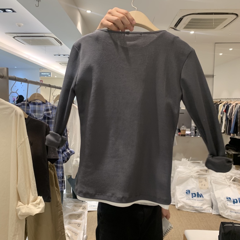 SELF SERVICE韓國直郵實拍女裝新款26夏季長袖T恤不含內搭SELF SERVICE長袖T恤