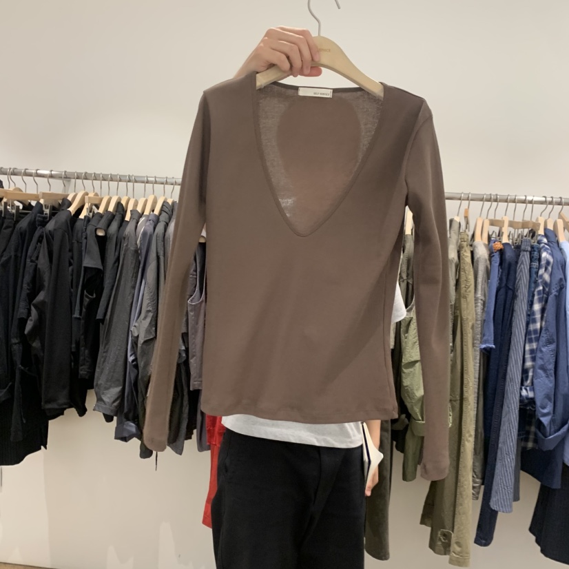 SELF SERVICE韓國直郵實拍女裝新款26夏季長袖T恤不含內搭SELF SERVICE長袖T恤圖色3