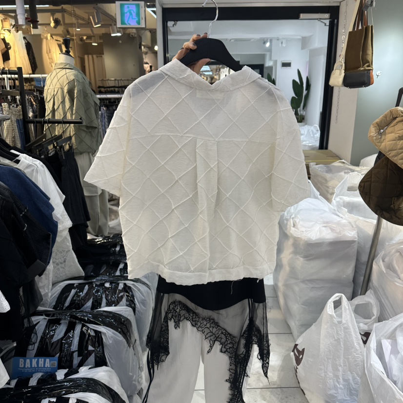 空韓國東大門直郵女裝新品推薦休閑熱賣時尚人氣襯衫蕾絲衫BAKHA襯衫/蕾絲衫