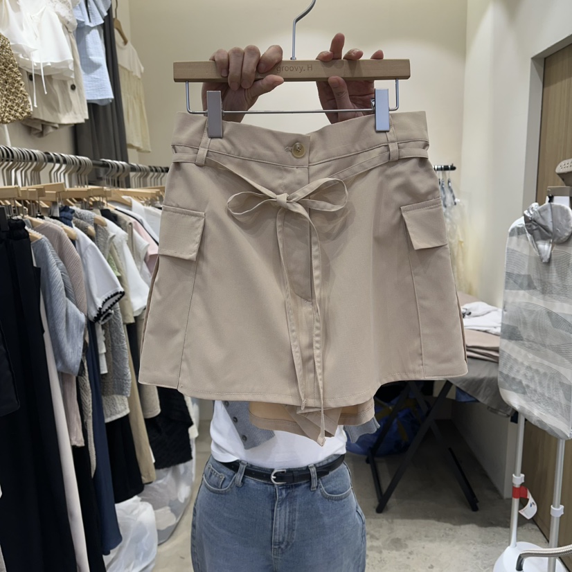 HOLYBANANA韓國直郵女裝新款休閑時尚26春夏熱賣短褲含腰繩groovy.H/HOLYBANANA短褲圖色1