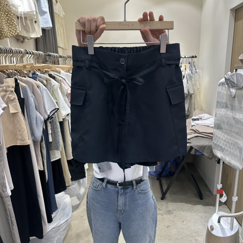 HOLYBANANA韓國直郵女裝新款休閑時尚26春夏熱賣短褲含腰繩groovy.H/HOLYBANANA短褲圖色2