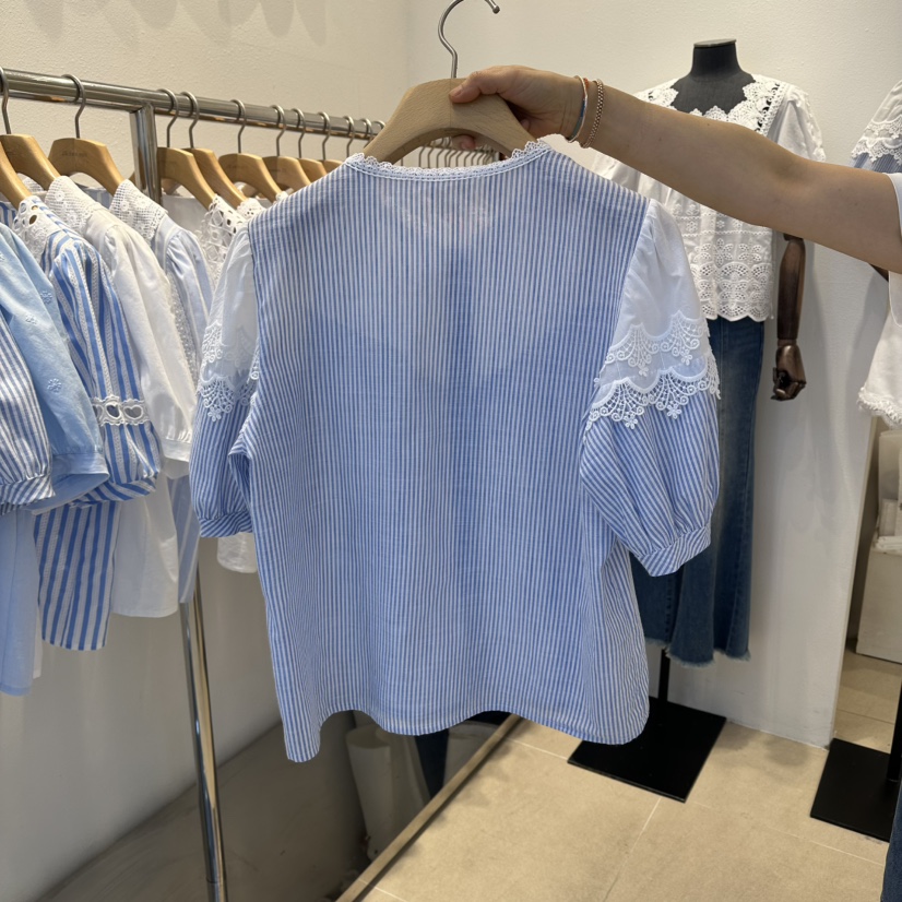 2nd B-S東大門實拍韓國女裝新款職業26夏季休閑襯衫蕾絲衫2nd B-S襯衫/蕾絲衫