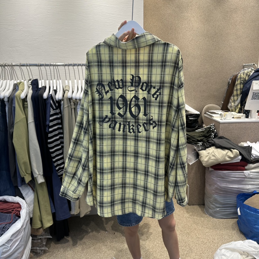 HEIL韓國直郵女士新款人氣26春夏休閑推薦襯衫蕾絲衫亞麻布HEIL襯衫/蕾絲衫