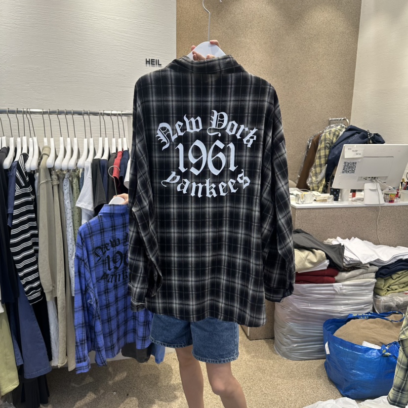 HEIL韓國直郵女士新款人氣26春夏休閑推薦襯衫蕾絲衫亞麻布HEIL襯衫/蕾絲衫