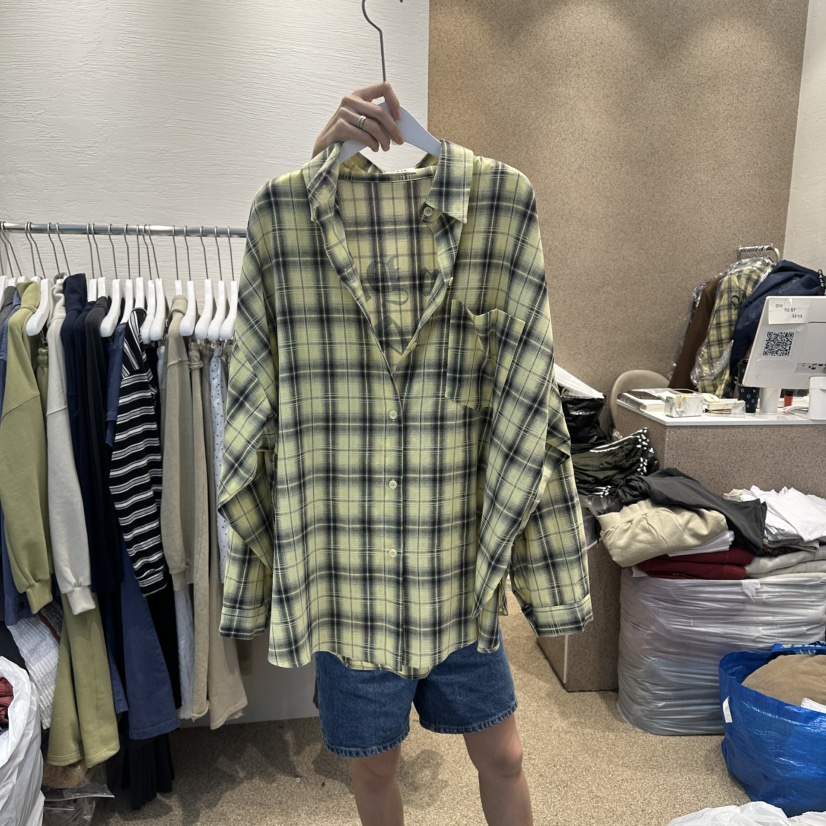 HEIL韓國直郵女士新款人氣26春夏休閑推薦襯衫蕾絲衫亞麻布HEIL襯衫/蕾絲衫圖色1