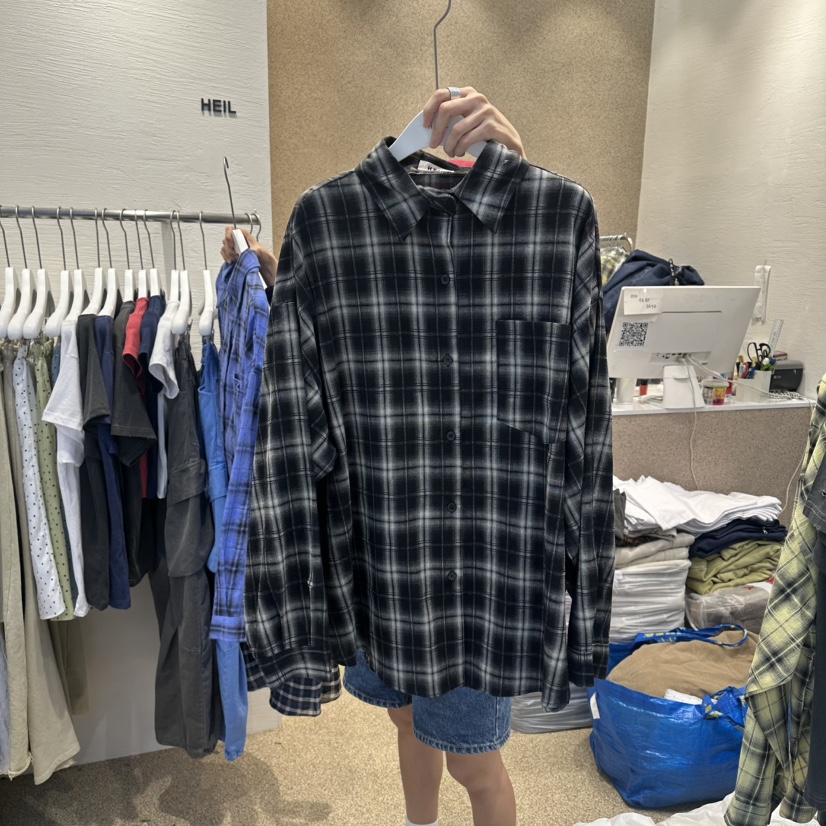 HEIL韓國直郵女士新款人氣26春夏休閑推薦襯衫蕾絲衫亞麻布HEIL襯衫/蕾絲衫圖色2