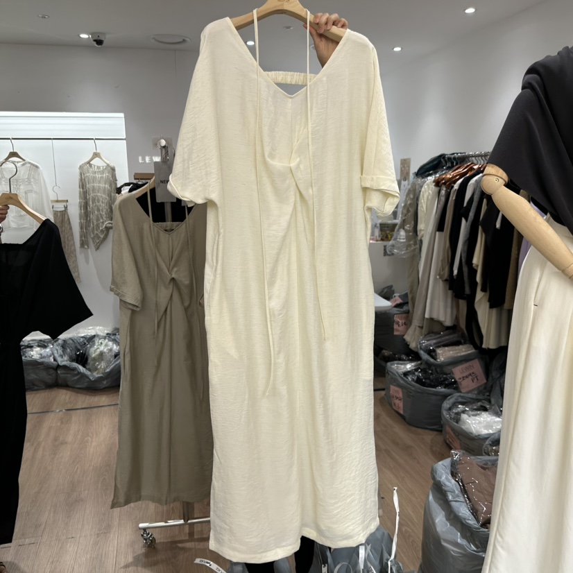 LEWIN韓國直郵女士新品熱賣26春夏26夏季推薦職業連衣裙亞麻LEWIN連衣裙圖色1