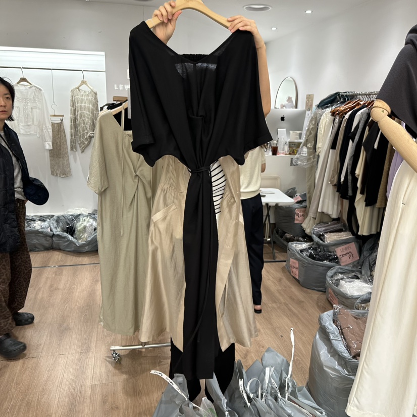 LEWIN韓國直郵女士新品熱賣26春夏26夏季推薦職業連衣裙亞麻LEWIN連衣裙圖色2
