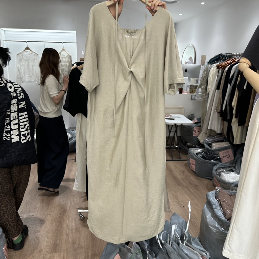LEWIN韓國直郵女士新品熱賣26春夏26夏季推薦職業連衣裙亞麻LEWIN連衣裙圖色3