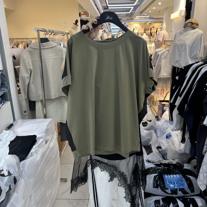 空韓國直郵實拍女裝新品推薦職業熱賣時尚人氣26夏季T恤雪紡BAKHAT恤圖色3