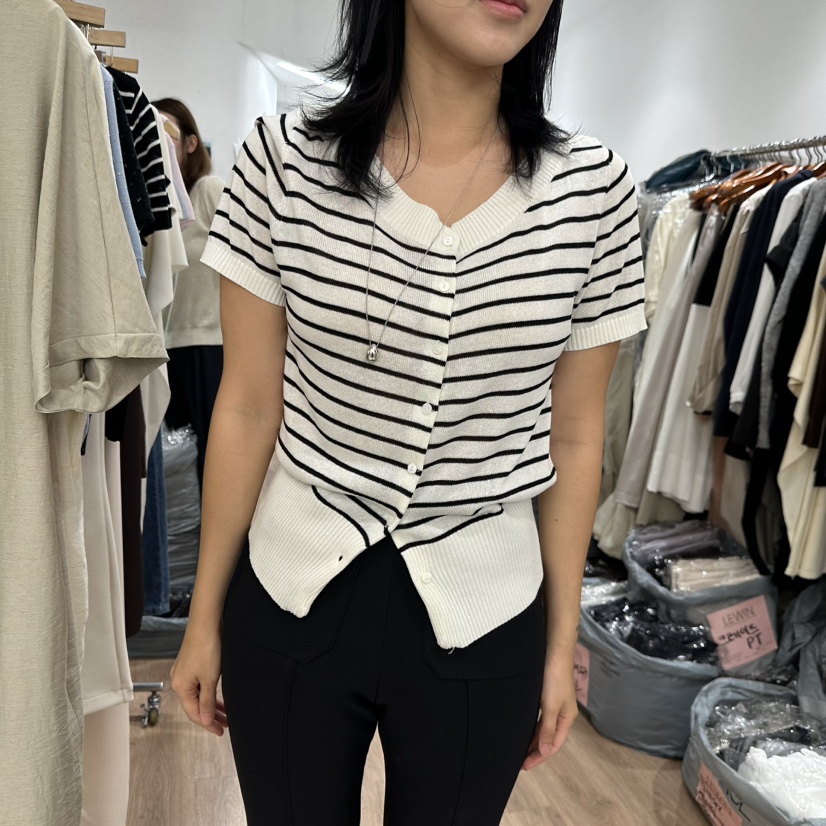 LEWIN東大門實拍韓國女裝新品熱賣休閑時尚針織衫船領開衫LEWIN針織衫圖色1