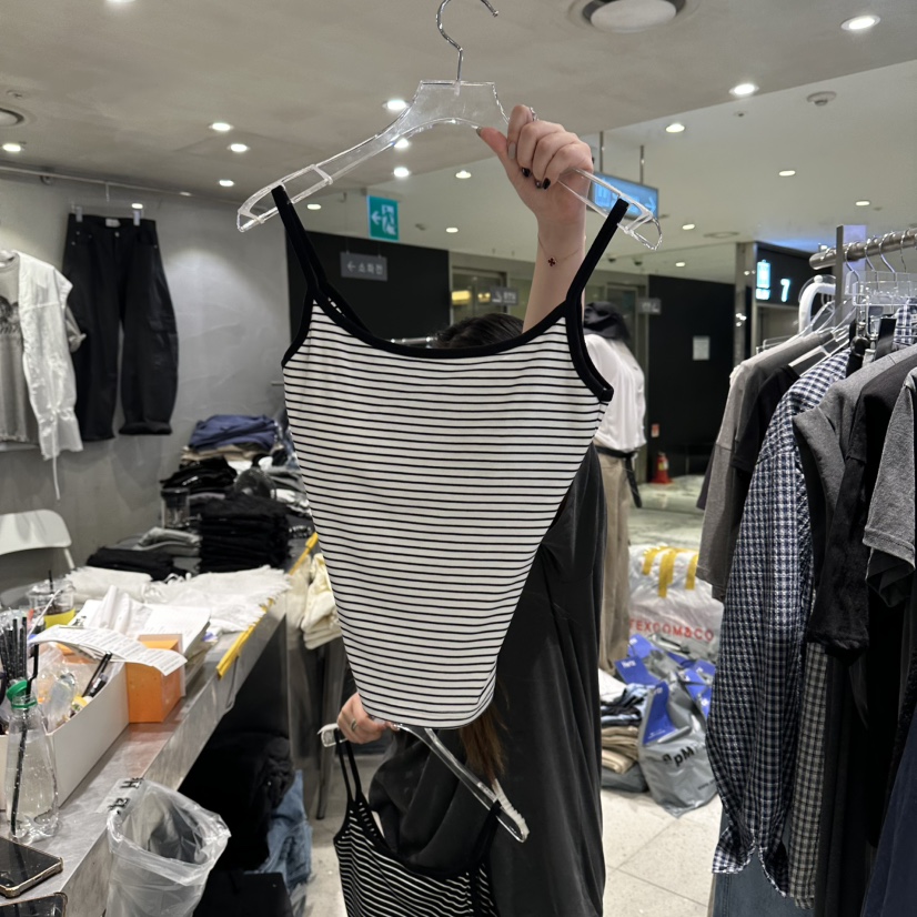 HERTZ-P韓國直郵女裝新品休閑人氣職業26春夏吊帶背心U領HERTZ-P吊帶/背心圖色1