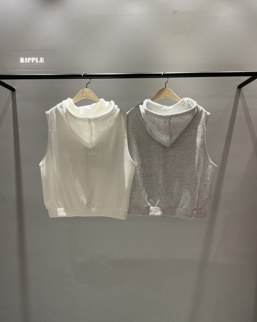 RIPPLE-P韓國代購女裝新款推薦人氣26夏季職業馬甲連帽衫RIPPLE-P馬甲