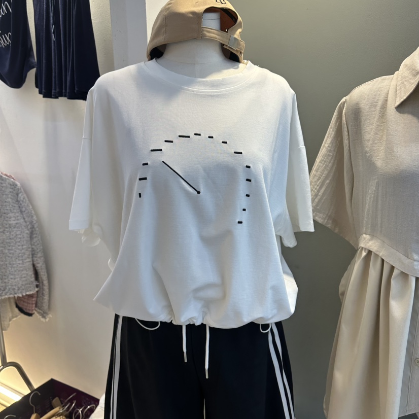 空韓國直郵女裝新品休閑推薦26春夏26夏季人氣時尚職業T恤BAKHAT恤圖色1