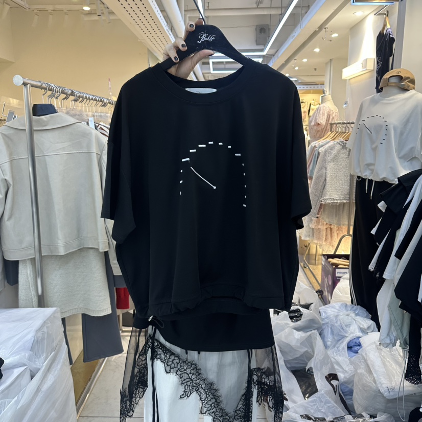 空韓國直郵女裝新品休閑推薦26春夏26夏季人氣時尚職業T恤BAKHAT恤圖色2