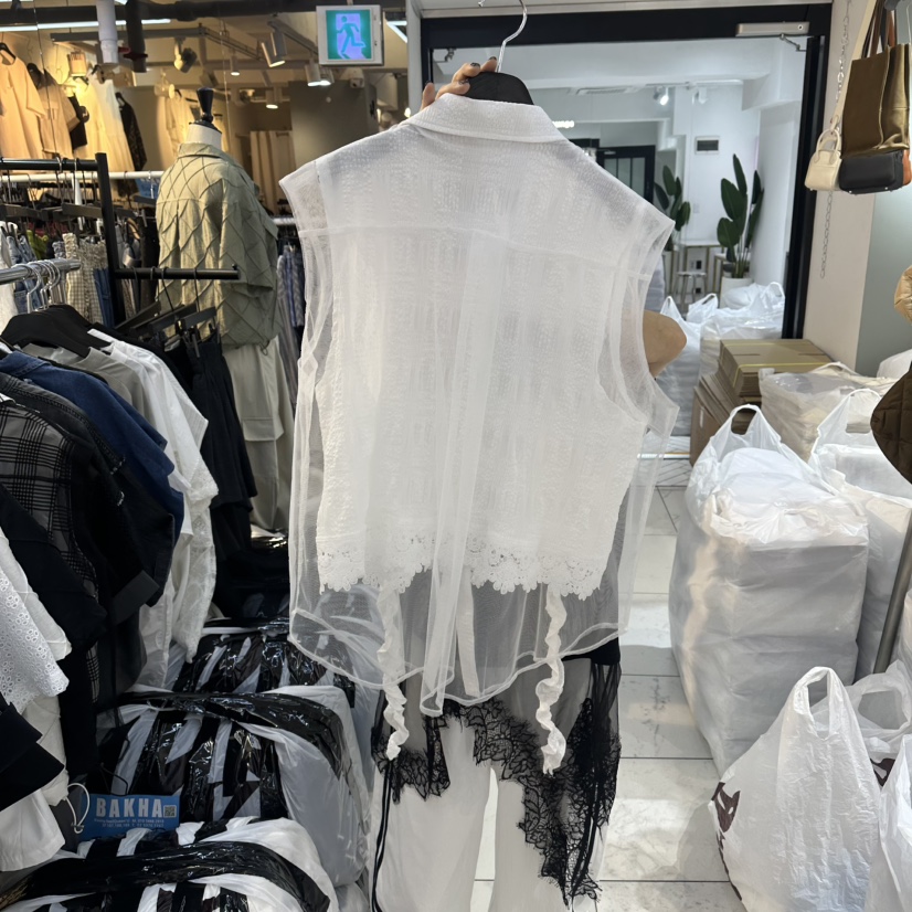 空東大門實拍韓國女士新款職業26春夏26夏季熱賣吊帶背心BAKHA吊帶/背心