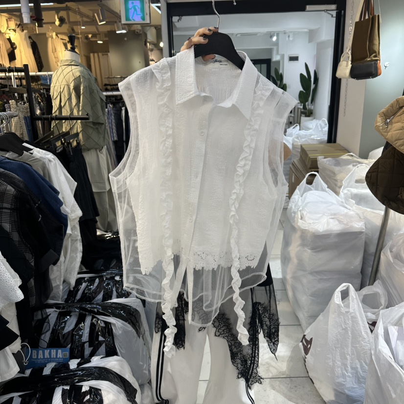 空東大門實拍韓國女士新款職業26春夏26夏季熱賣吊帶背心BAKHA吊帶/背心圖色1