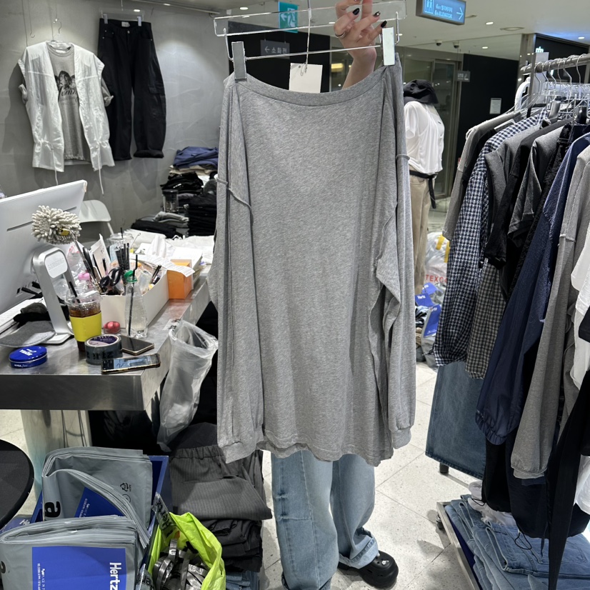 HERTZ-P韓國代購女士新款職業26春夏熱賣26夏季人氣長袖T恤HERTZ-P長袖T恤