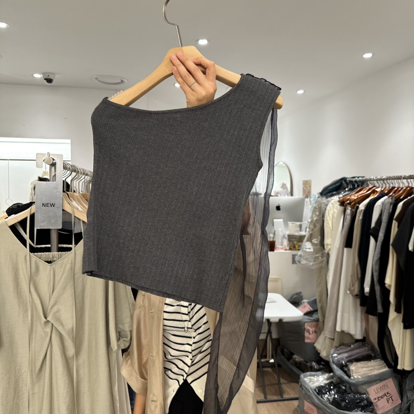 LEWIN韓國直郵女士新品26春夏推薦時尚26夏季吊帶背心雪紡圍巾LEWIN吊帶/背心