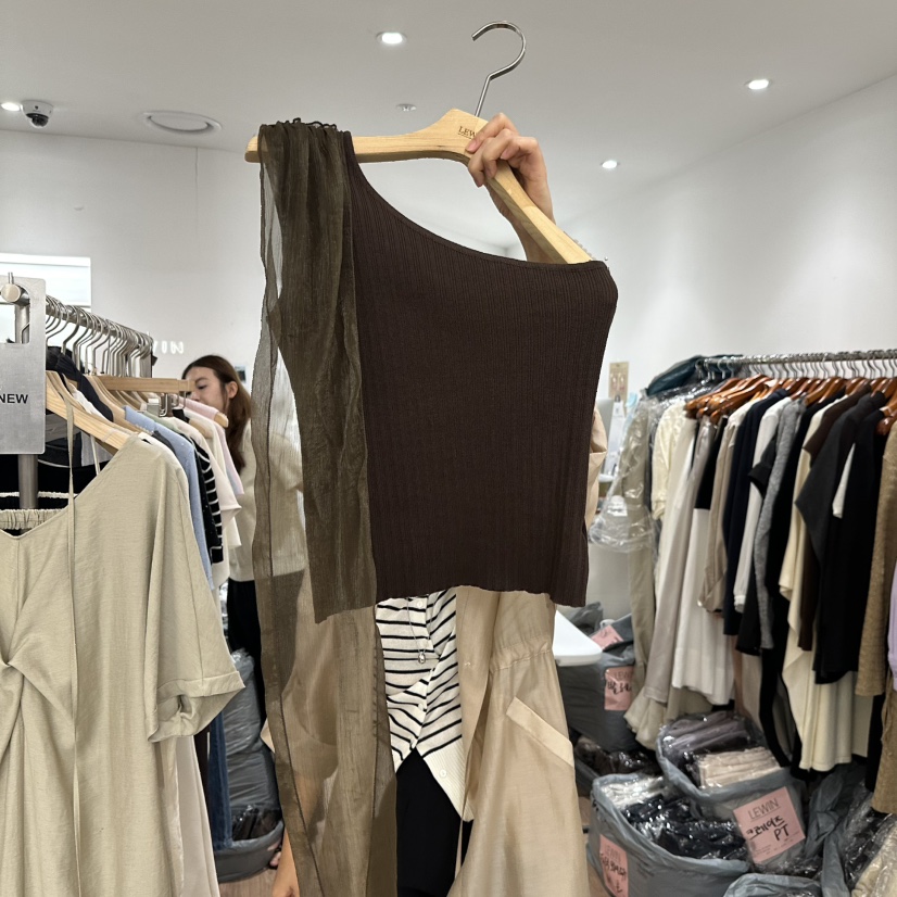 LEWIN韓國直郵女士新品26春夏推薦時尚26夏季吊帶背心雪紡圍巾LEWIN吊帶/背心圖色3